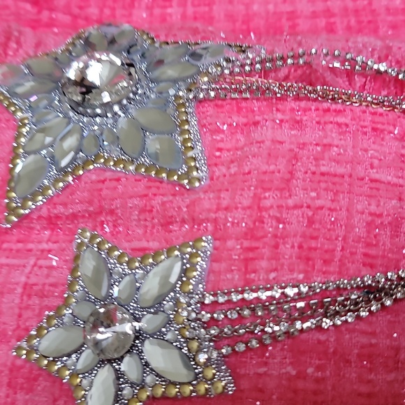 Inspired Pink Fringed Jacket with Star Embellishments - Picture 4 of 14